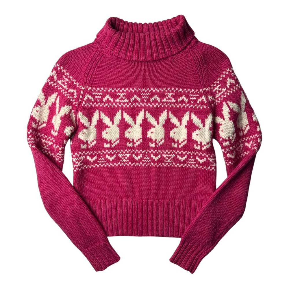 Playboy Monogram Pink Sweater